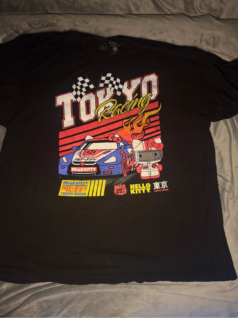 Hello Kitty Tokyo Racing  Graphic Tee - Black